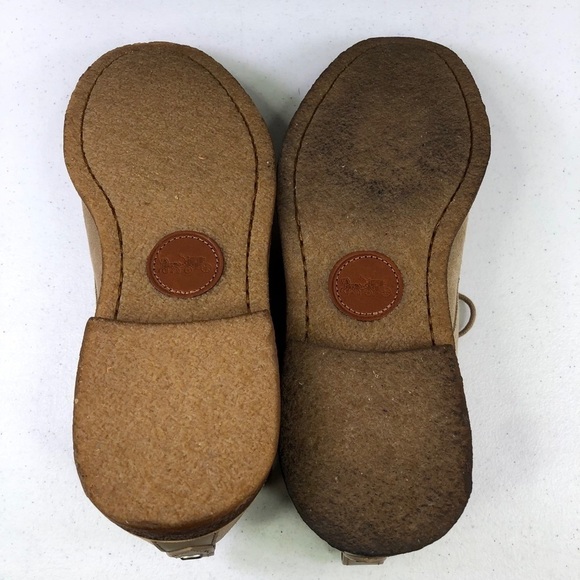 COACH Men's Suede Derby W/Crepe Sole, Oat Brown - Picture 9 of 10
